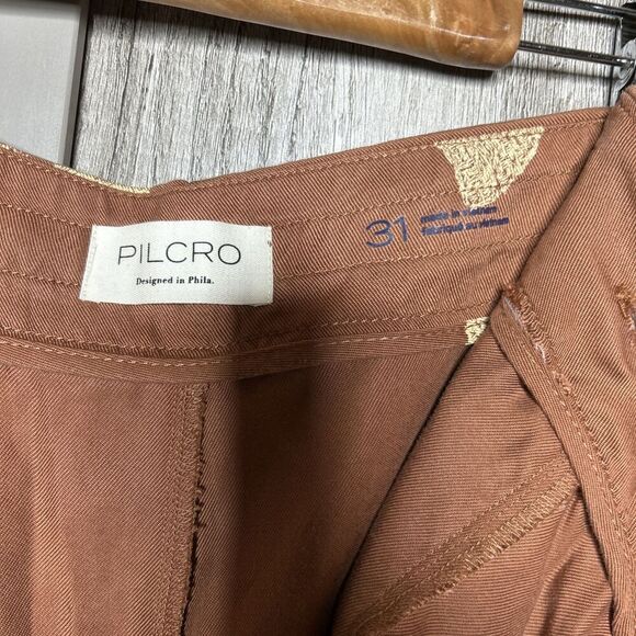 Pilcro Asymmetrical Printed Harem Pants Crossover Front Closure Size 31 - Picture 4 of 9